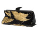 For Samsung Galaxy S24+ 5G Crystal-Like Painted Vegan Leather Phone Case(Golden Butterfly)