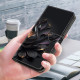 For Samsung Galaxy S24+ 5G Crystal-Like Painted Vegan Leather Phone Case(Purple Lotus)