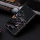 For Samsung Galaxy S24+ 5G Crystal-Like Painted Vegan Leather Phone Case(Purple Lotus)
