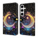 For Samsung Galaxy S24+ / S25+ 5G Crystal-Like Painted Vegan Leather Phone Case(Radiant Moon)