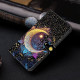 For Samsung Galaxy S24+ / S25+ 5G Crystal-Like Painted Vegan Leather Phone Case(Radiant Moon)
