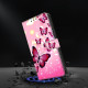 For Samsung Galaxy S24+ / S25+ 5G Crystal-Like Painted Vegan Leather Phone Case(Pink Butterfly)