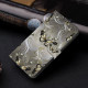 For Samsung Galaxy S24+ / S25+ 5G Crystal-Like Painted Vegan Leather Phone Case(Lace Butterfly)