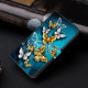 For Samsung Galaxy S24+ / S25+ 5G Crystal-Like Painted Vegan Leather Phone Case(Green Butterfly)