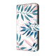 For Samsung Galaxy S24+ / S25+ 5G Crystal-Like Painted Vegan Leather Phone Case(Watercolor Leaves)
