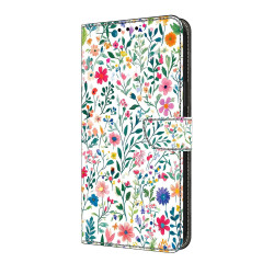 For Samsung Galaxy S24+ / S25+ 5G Crystal-Like Painted Vegan Leather Phone Case(Small Flowerbed)