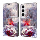 For Samsung Galaxy S24+ / S25+ 5G Crystal-Like Painted Vegan Leather Phone Case(Snow Castle)