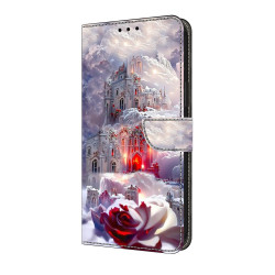For Samsung Galaxy S24+ / S25+ 5G Crystal-Like Painted Vegan Leather Phone Case(Snow Castle)