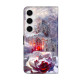 For Samsung Galaxy S24+ / S25+ 5G Crystal-Like Painted Vegan Leather Phone Case(Snow Castle)