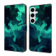 For Samsung Galaxy S24+ / S25+ 5G Crystal-Like Painted Vegan Leather Phone Case(Smoke)