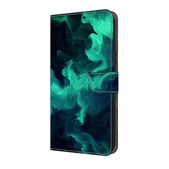 For Samsung Galaxy S24+ / S25+ 5G Crystal-Like Painted Vegan Leather Phone Case(Smoke)