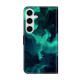 For Samsung Galaxy S24+ / S25+ 5G Crystal-Like Painted Vegan Leather Phone Case(Smoke)