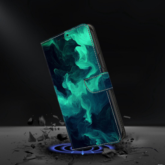 For Samsung Galaxy S24+ / S25+ 5G Crystal-Like Painted Vegan Leather Phone Case(Smoke)