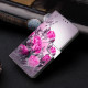 For Samsung Galaxy S24+ / S25+ 5G Crystal-Like Painted Vegan Leather Phone Case(Purple Flower)
