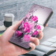For Samsung Galaxy S24+ / S25+ 5G Crystal-Like Painted Vegan Leather Phone Case(Purple Flower)