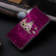 For Samsung Galaxy S24+ / S25+ 5G Crystal-Like Painted Vegan Leather Phone Case(Purple Diamond Crown)