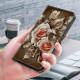 For Samsung Galaxy S24+ / S25+ 5G Crystal-Like Painted Vegan Leather Phone Case(Brown Rose)