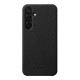 For Samsung Galaxy S24+ 5G melkco Litchi Texture Magnetic Half Coverage Genuine Leather Phone Case(Black)
