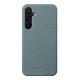 For Samsung Galaxy S24+ 5G melkco Litchi Texture Magnetic Half Coverage Genuine Leather Phone Case(Light Blue)