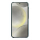 For Samsung Galaxy S24+ 5G melkco Litchi Texture Magnetic Half Coverage Genuine Leather Phone Case(Light Blue)