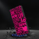 For Samsung Galaxy S24+ 5G Crystal-Like Painted Vegan Leather Phone Case(LOVE)