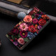 For Samsung Galaxy S24+ 5G Crystal-Like Painted Vegan Leather Phone Case(Flower Garden)