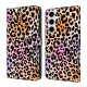 For Samsung Galaxy S24+ 5G Crystal-Like Painted Vegan Leather Phone Case(Spotted Leopard Print)