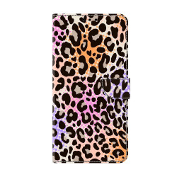 For Samsung Galaxy S24+ 5G Crystal-Like Painted Vegan Leather Phone Case(Spotted Leopard Print)
