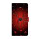 For Samsung Galaxy S24+ 5G Crystal-Like Painted Vegan Leather Phone Case(Black Spider)