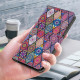 For Samsung Galaxy S24+ 5G Crystal-Like Painted Vegan Leather Phone Case(Red Floral Ethnic)