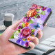 For Samsung Galaxy S24+ 5G Crystal-Like Painted Vegan Leather Phone Case(Fresh Flowers)