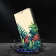For Samsung Galaxy S24+ 5G Crystal-Like Painted Vegan Leather Phone Case(Many Leaves)