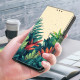 For Samsung Galaxy S24+ 5G Crystal-Like Painted Vegan Leather Phone Case(Many Leaves)