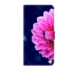 For Samsung Galaxy S24+ 5G Crystal-Like Painted Vegan Leather Phone Case(Pink Petals)