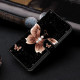 For Samsung Galaxy S24+ 5G Crystal-Like Painted Vegan Leather Phone Case(Pink Diamond Butterfly)