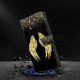 For Samsung Galaxy S24+ 5G Crystal-Like Painted Vegan Leather Phone Case(Golden Wings)