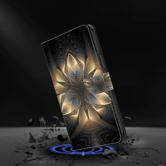 For Samsung Galaxy S24+ 5G Crystal-Like Painted Vegan Leather Phone Case(Magnificent)