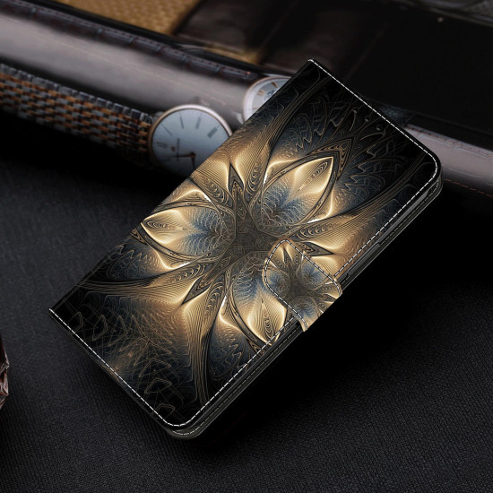 For Samsung Galaxy S24+ 5G Crystal-Like Painted Vegan Leather Phone Case(Magnificent)