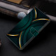 For Samsung Galaxy S24+ 5G Crystal-Like Painted Vegan Leather Phone Case(Gold Rimmed Outline)