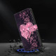 For Samsung Galaxy S24+ 5G Crystal-Like Painted Vegan Leather Phone Case(Lace Heart Peach)