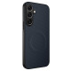 For Samsung Galaxy S24+ 5G WANLONFENG TQ Series Magnetic Carbon Fiber Texture PC Hybrid TPU Phone Case(Sapphire Blue)