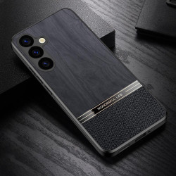 For Samsung Galaxy S24+ 5G Bionic Tree Texture Full Coverage Phone Case(Black)