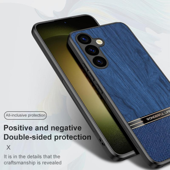 For Samsung Galaxy S24+ 5G Bionic Tree Texture Full Coverage Phone Case(Grey)