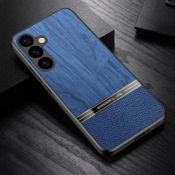 For Samsung Galaxy S24+ 5G Bionic Tree Texture Full Coverage Phone Case(Blue)