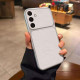 For Samsung Galaxy S24+ 5G Large Window Leather Textured Coated TPU Phone Case(White)