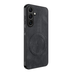 For Samsung Galaxy S24+ 5G WANLONFENG SD Series Nappa Texture Magnetic Phone Case(Black)