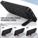 For Samsung Galaxy S24+ 5G WANLONFENG Kickstand Carbon Fiber Texture Magnetic Phone Case with 2pcs Screen Films(Purple)