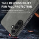 For Samsung Galaxy S24+ 5G WANLONFENG Nappa Texture Magnetic Phone Case with 2pcs Screen Films(Black)
