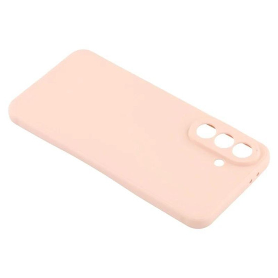 For Samsung Galaxy S24+ 5G WANLONFENG Square Edge Soft TPU Phone Case with Screen Protector(Pink)