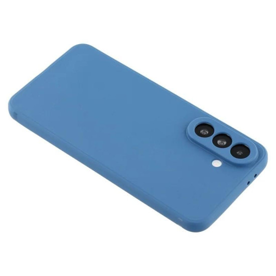 For Samsung Galaxy S24+ 5G WANLONFENG Square Edge Soft TPU Phone Case with Screen Protector(Blue)